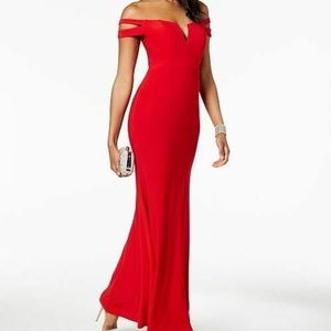 Xscape Dresses - XSCAPE NEW Double-Strap Off-the-Shoulder Jersey Sh Xscape Dresses - XSCAPE NEW Double-Strap Off-the-Shoulder Jersey Sh